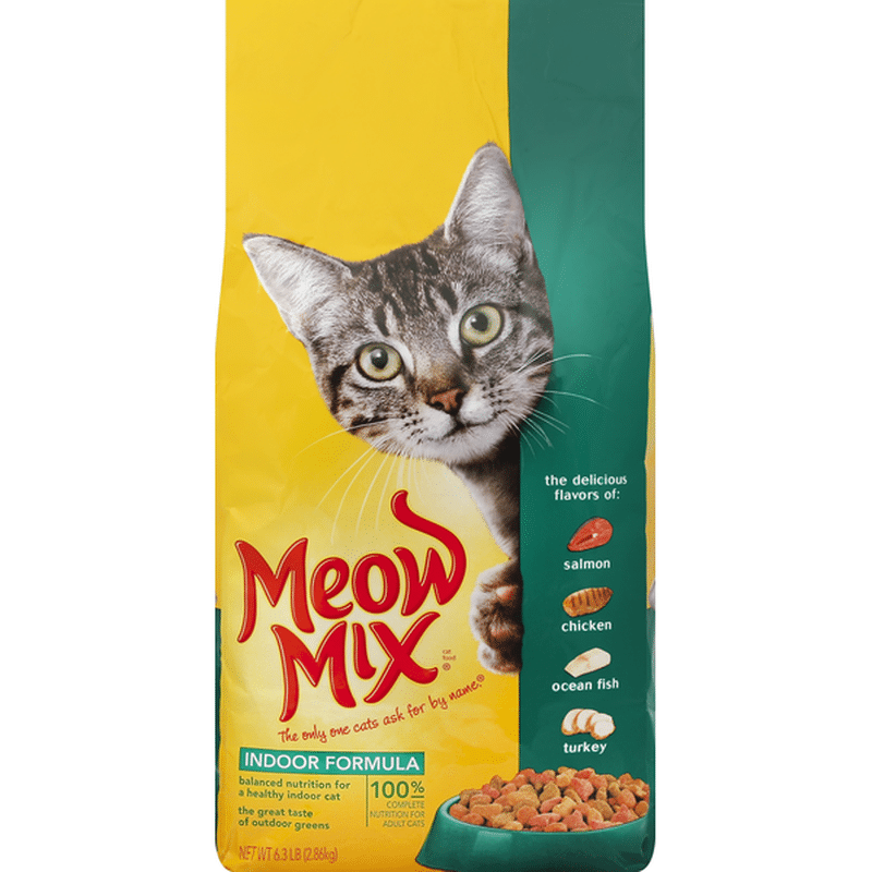 Meow Mix Cat Food, Indoor Formula (6.3 lb) - Instacart