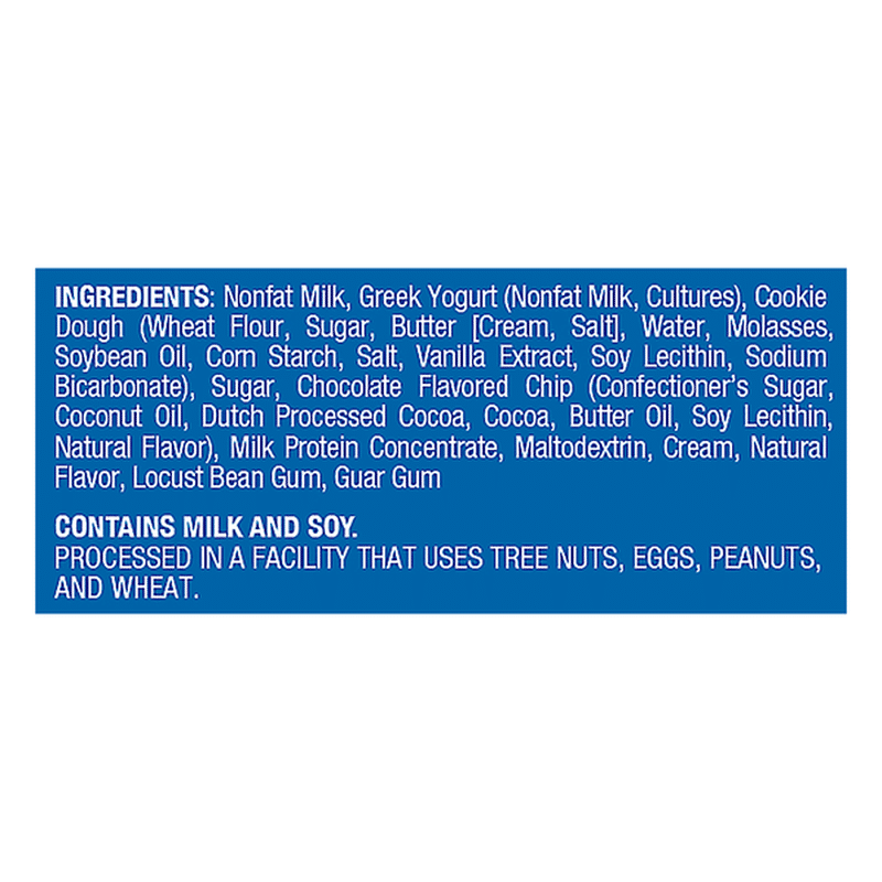 Yasso Yogurt Bars, Greek, Chocolate Chip Cookie Dough, 4 Pack (3.5 fl