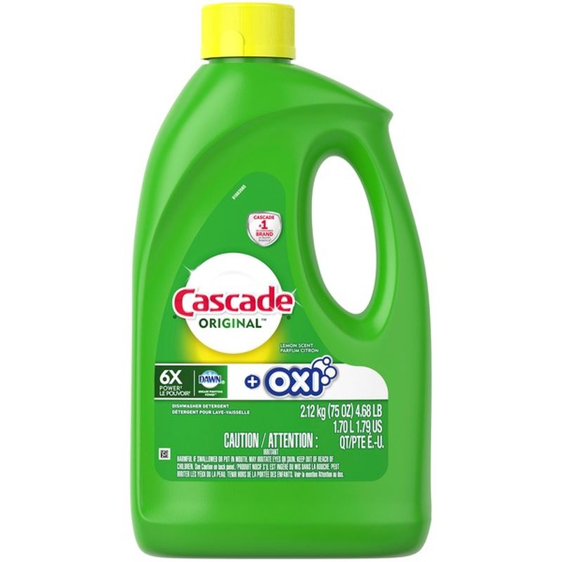 Cascade Gel + Oxi, Dishwasher Detergent (75 fl oz) Instacart