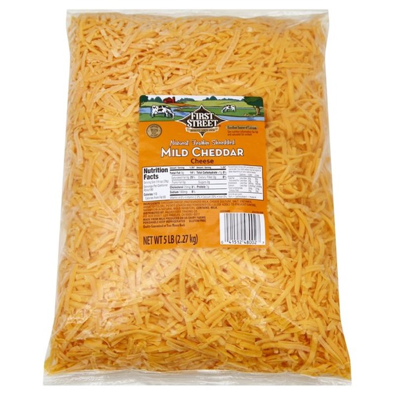 First Street Mild Cheddar Feather Shredded Cheese (5 lb) from Smart ...