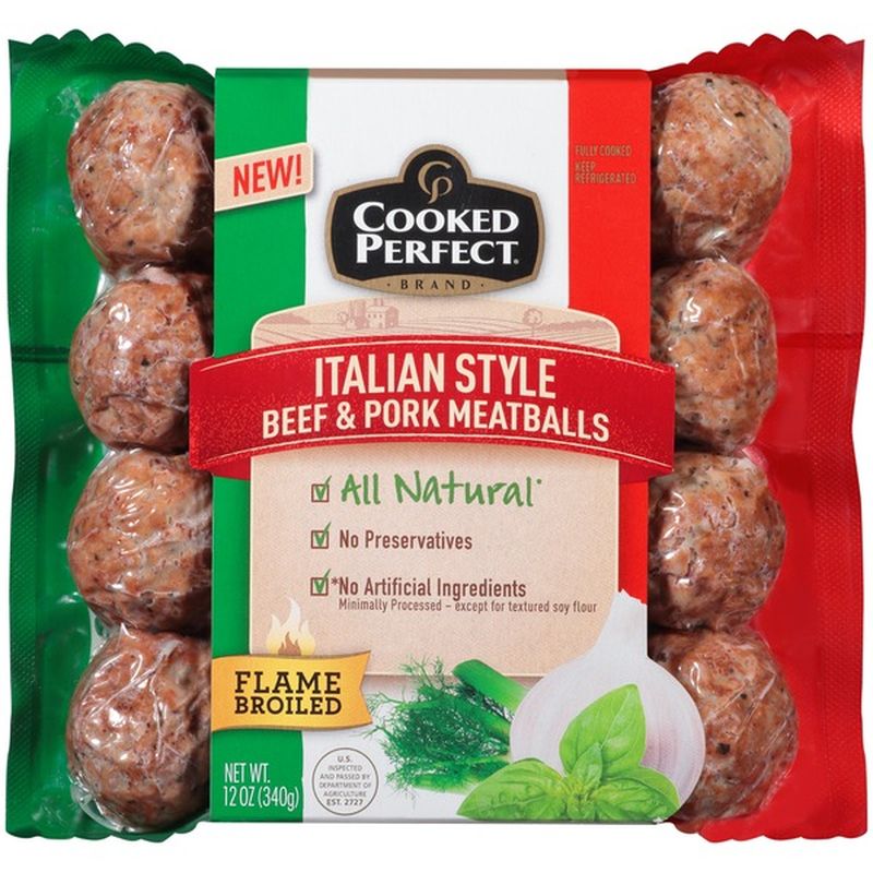 Cooked Perfect Meatballs, Beef & Pork, Italian Style (12 oz) from Jewel