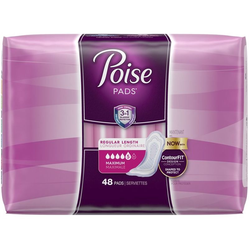 Poise Incontinence Pads (48 each) Instacart
