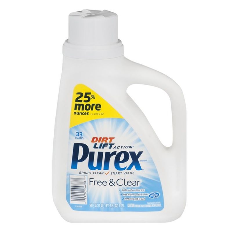 Purex Liquid Detergents Free & Clear Laundry Detergent (50 Oz) From CVS ...