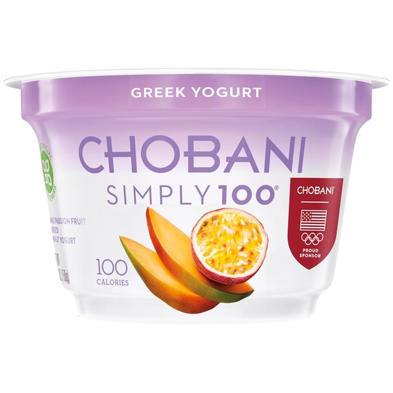 Chobani Simply 100 Mango Passion Fruit Blended NonFat Greek Yogurt (5.