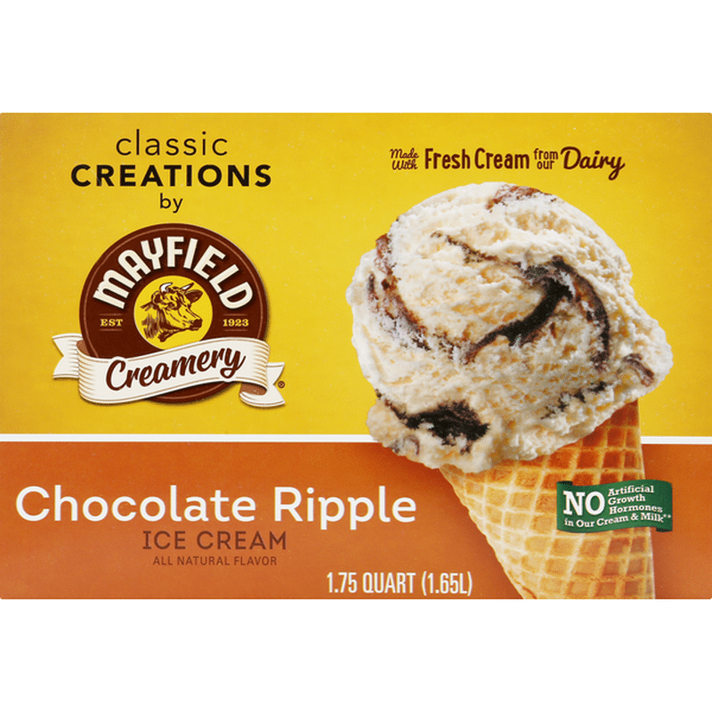 Mayfield Ice Cream Chocolate Ripple 1 75 Qt Instacart