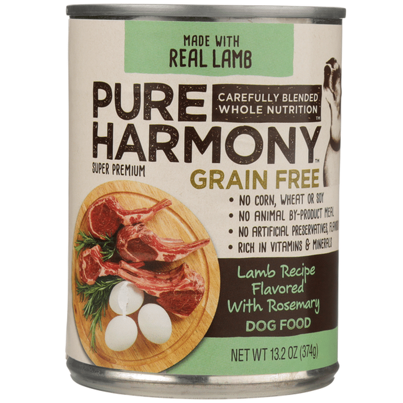 Pure Harmony Super Premium Grain Free Lamb Recipe Flavored With Rosemary Dog Food (13.2 oz ...