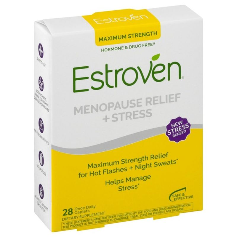 Estroven For Menopause Relief Maximum Strength + Energy Caplets (28 Ct ...