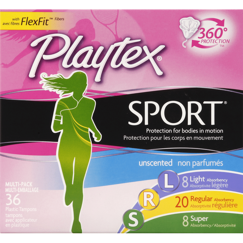Playtex Tampons, Plastic, MultiPack, Unscented (36 each) Instacart