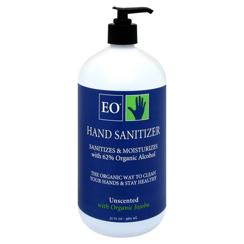 EO Products Hand Sanitizer, Unscented with Organic Jojoba (32 oz) Instacart