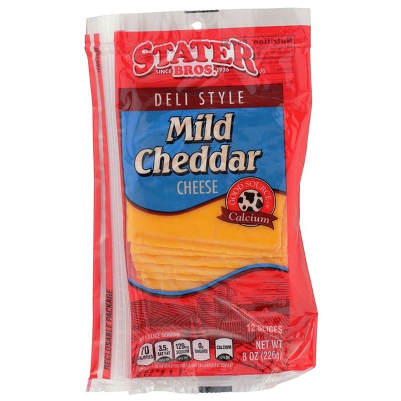 Stater Bros Mild Cheddar Deli Style Slices Cheese (8 oz) - Instacart