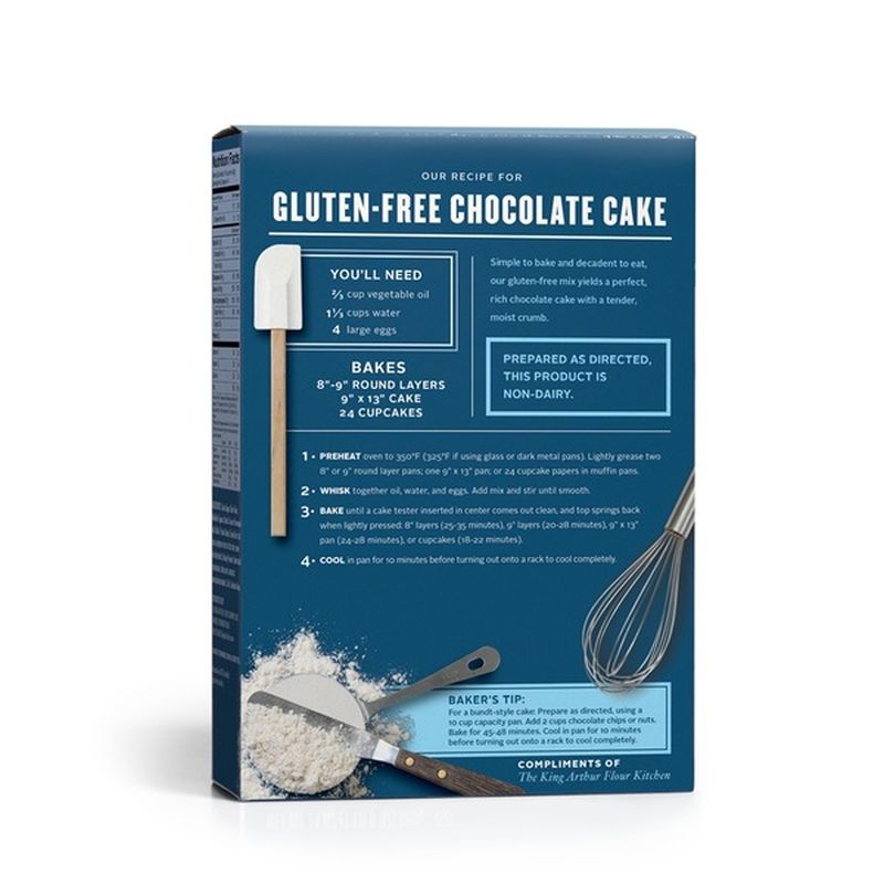 King Arthur Baking Cake Mix, Gluten Free, Chocolate (22 oz) from ACME