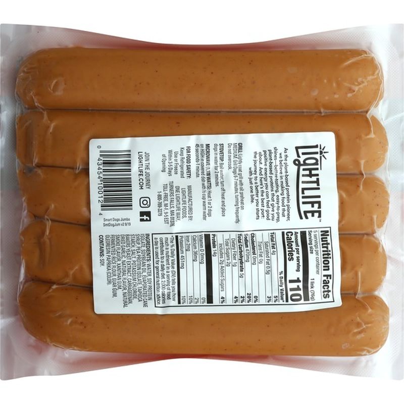 Lightlife Jumbo Veggie Protein Smart Dogs Links (13.5 oz) - Instacart