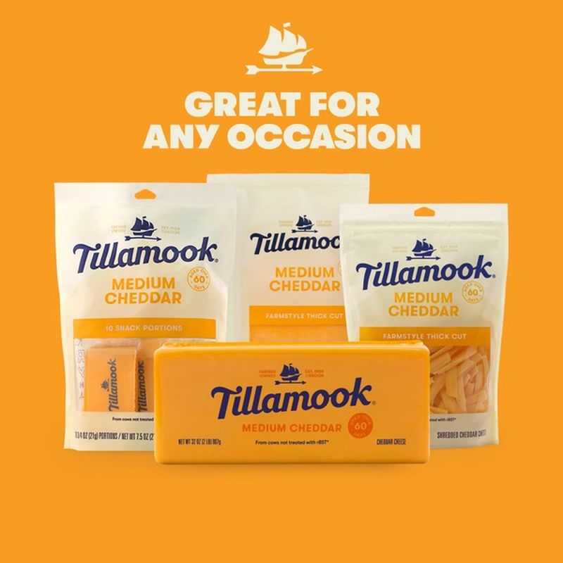 Tillamook Medium Cheddar Cheese Loaf (32 oz) Instacart