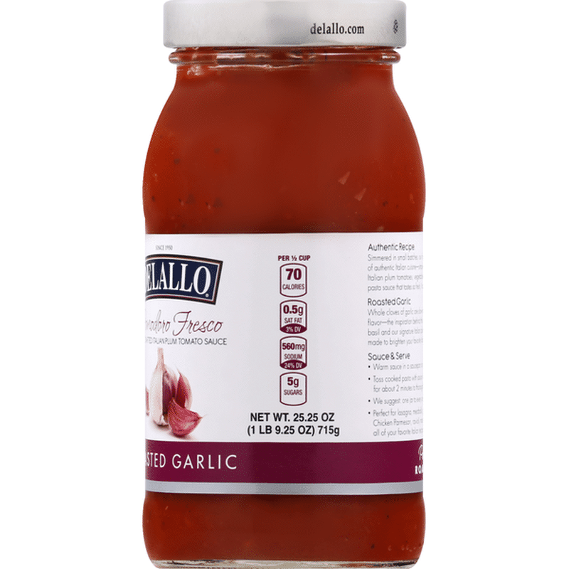 DeLallo Pomodoro Fresco Roasted Garlic Sauce (25.25 oz) Instacart