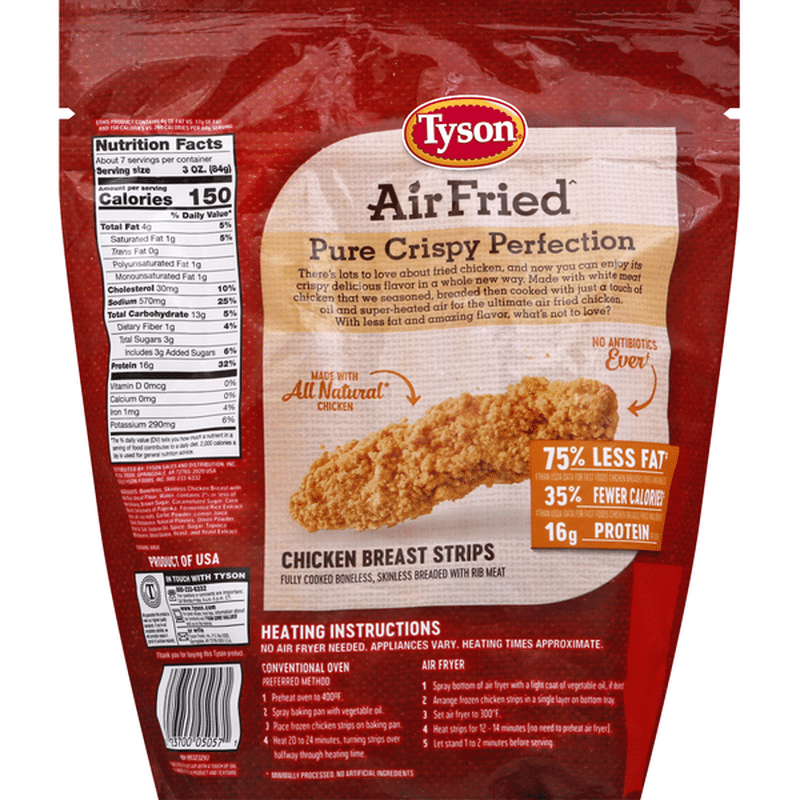 Tyson Chicken Breast Strips, Air Fried (20 oz) - Instacart