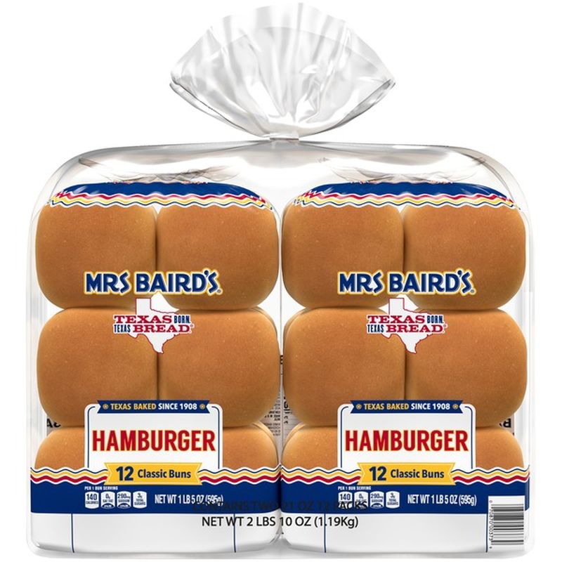 Mrs. Baird's Hamburger Buns Twin Pack (24 ct) Instacart