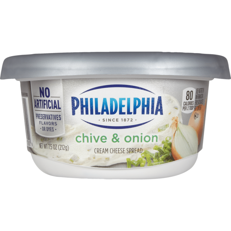 Kraft Philadelphia Chive & Onion Cream Cheese Spread (7.5 Oz) From Food ...