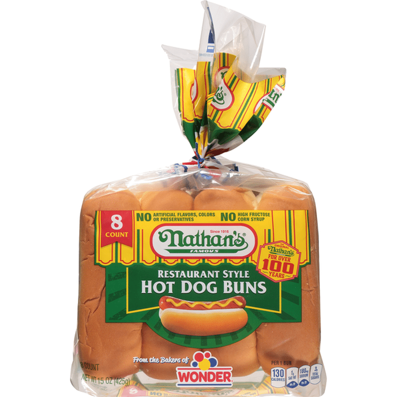 Nathan's Famous Famous Restaurant Style Hot Dog Buns (15 oz) - Instacart