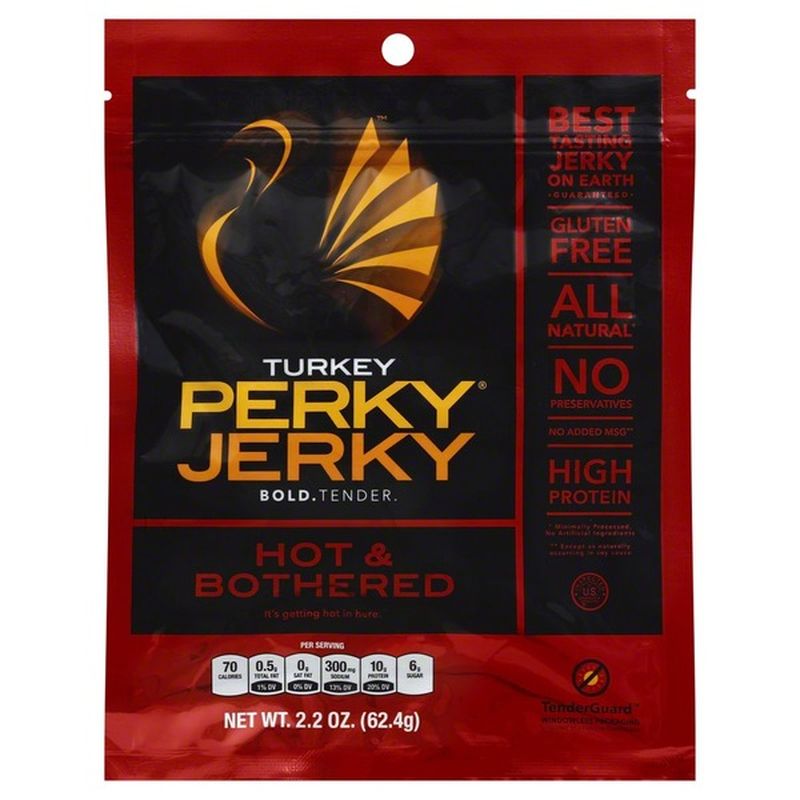 Perky Jerky Turkey Jerky, Hot & Bothered (2.2 oz) Instacart