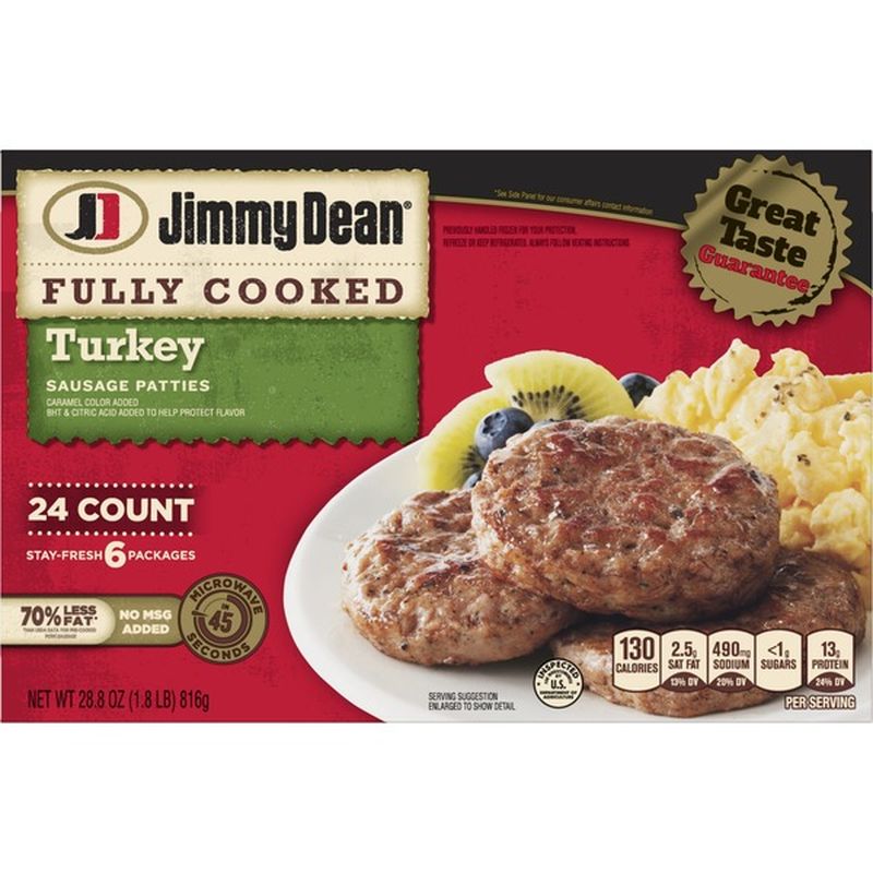 Jimmy Dean Fully Cooked Turkey Sausage Patties Count Oz From