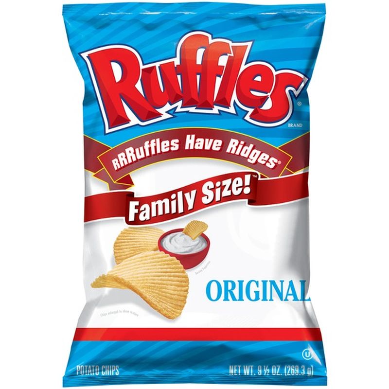 Ruffles Family Size Original Potato Chips (9.5 oz) - Instacart