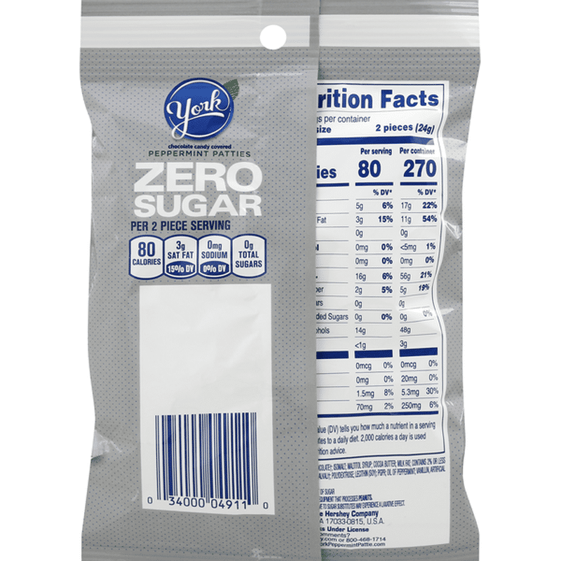 YORK Peppermint Patties, Zero Sugar (3 oz) - Instacart