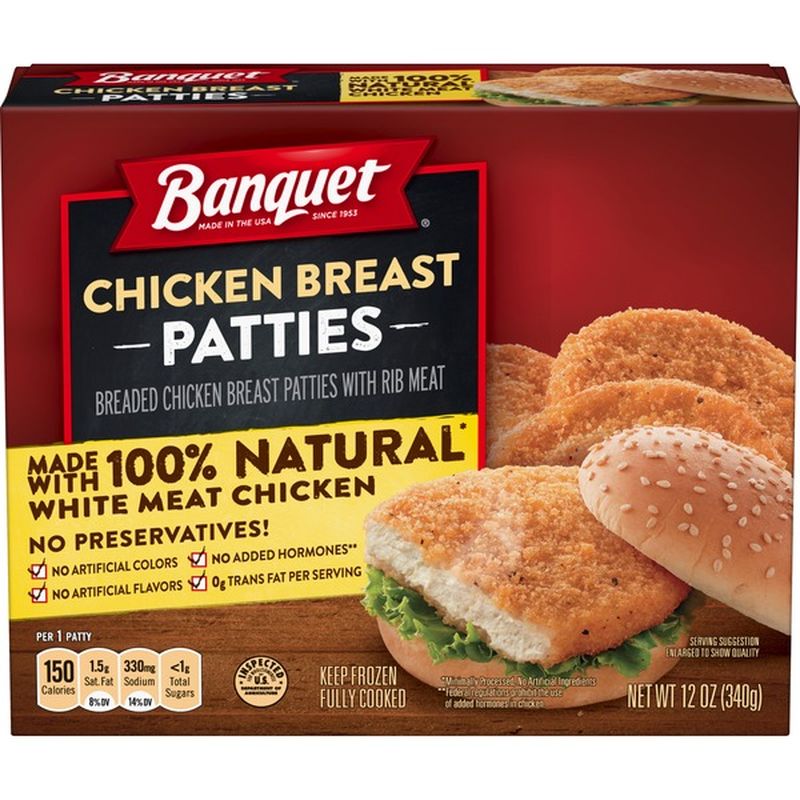 Banquet Chicken Breast Patties (12 oz) - Instacart