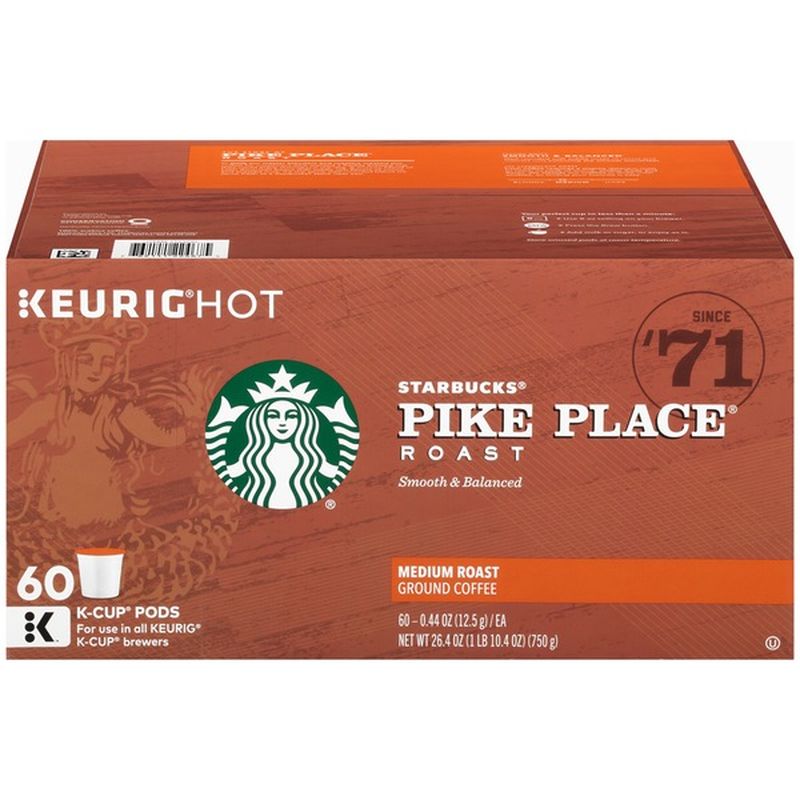 Starbucks Chocolate & Toasted Nut KCup Pods Starbucks Pike Place