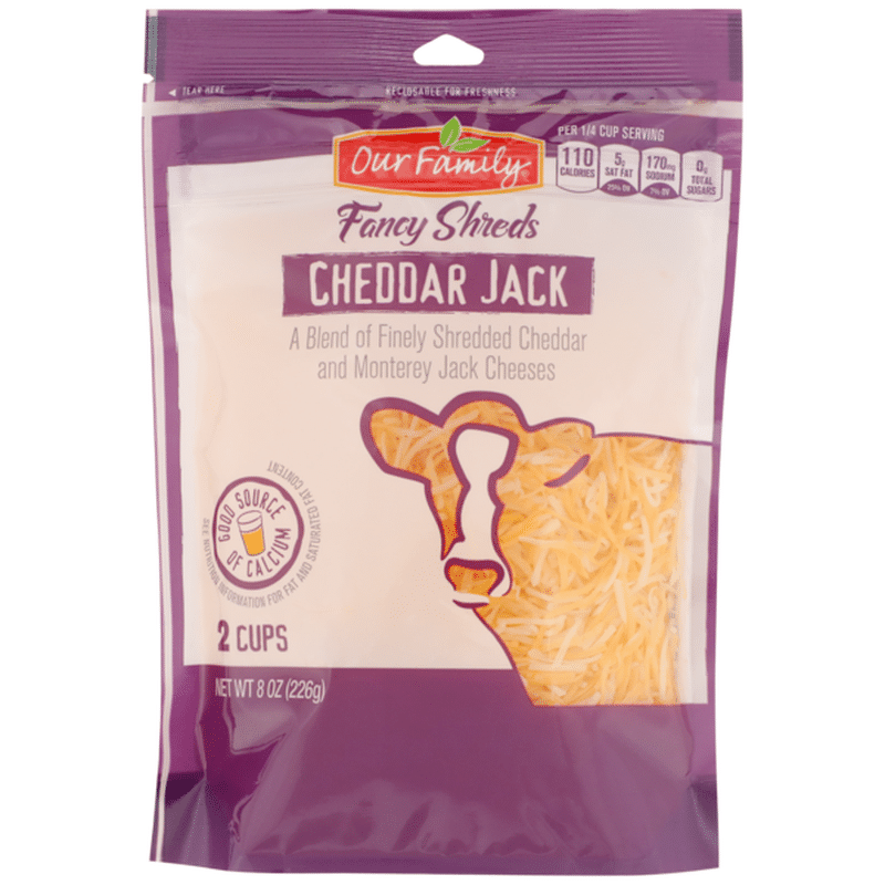 Our Family Fancy Shreds, Cheddar Jack Blend Of Cheddar And Monterey