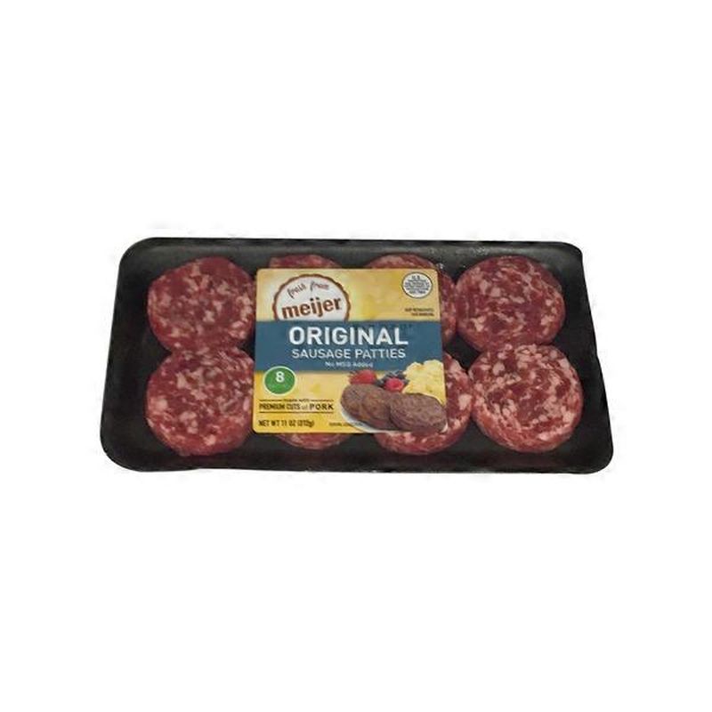 Meijer Original Sausage Patties 8 Ct Delivery Or Pickup Near Me