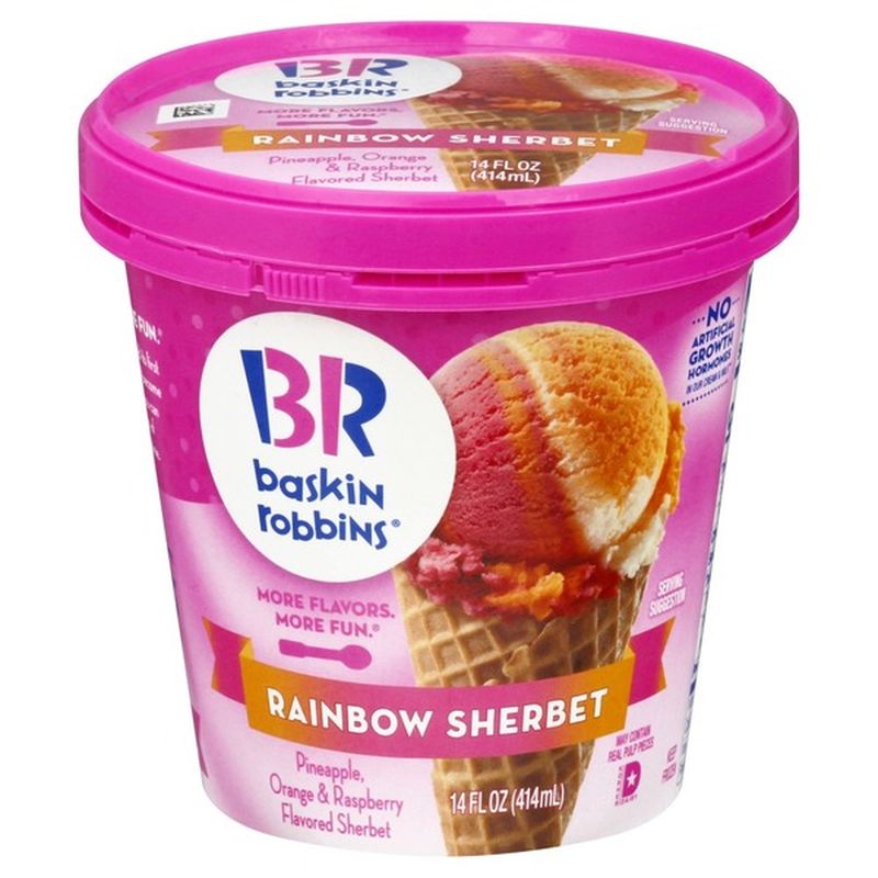 Baskin Robbins Sherbet, Rainbow (14 oz) - Instacart