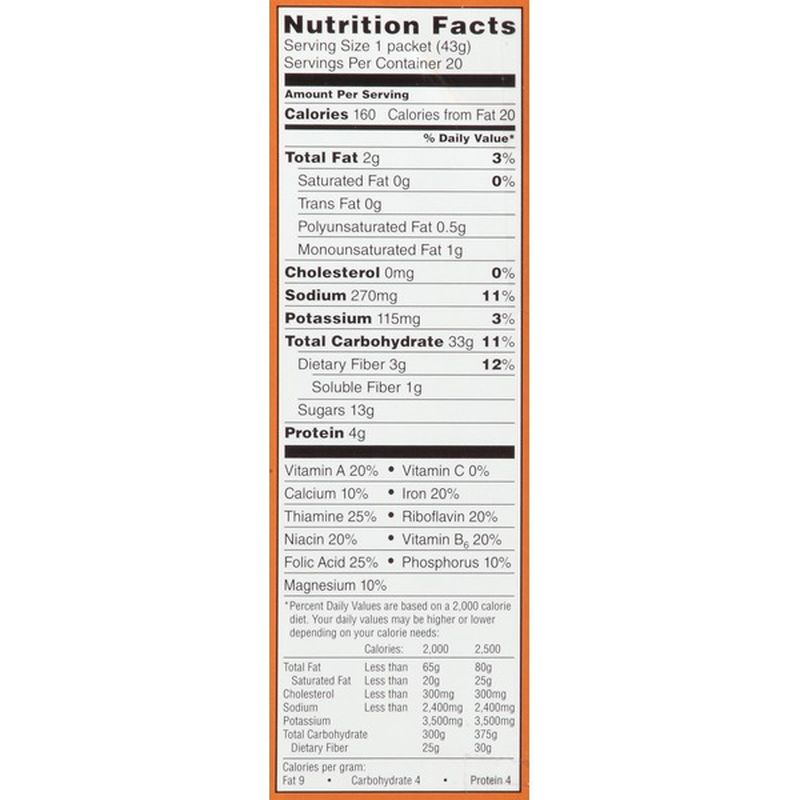 Great Value Maple & Brown Sugar Instant Oatmeal (30.2 oz) Instacart