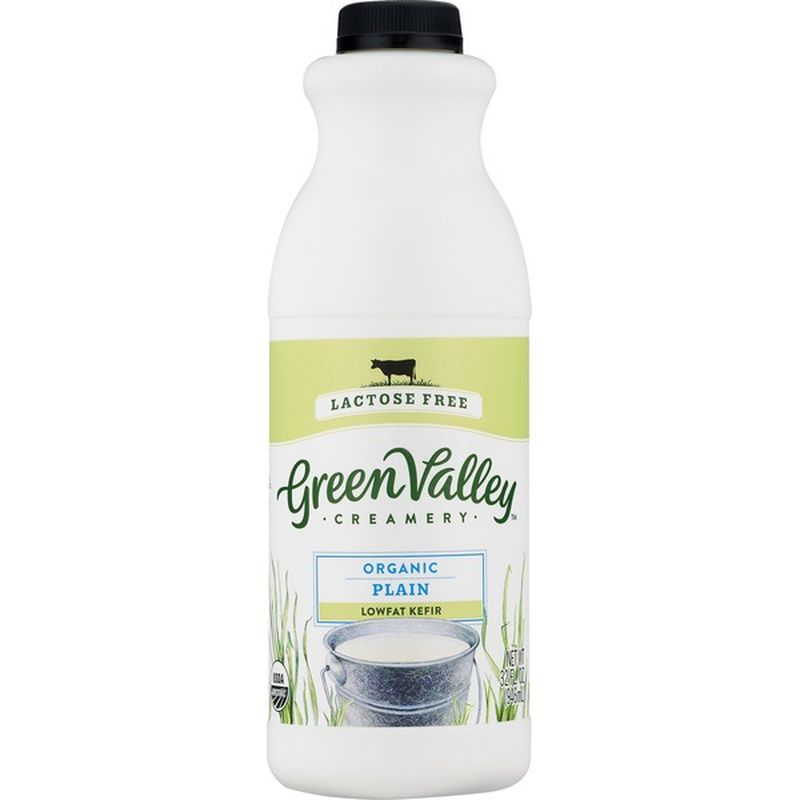 Green Valley Creamery Kefir, Lowfat, Plain, Organic (32 oz) from