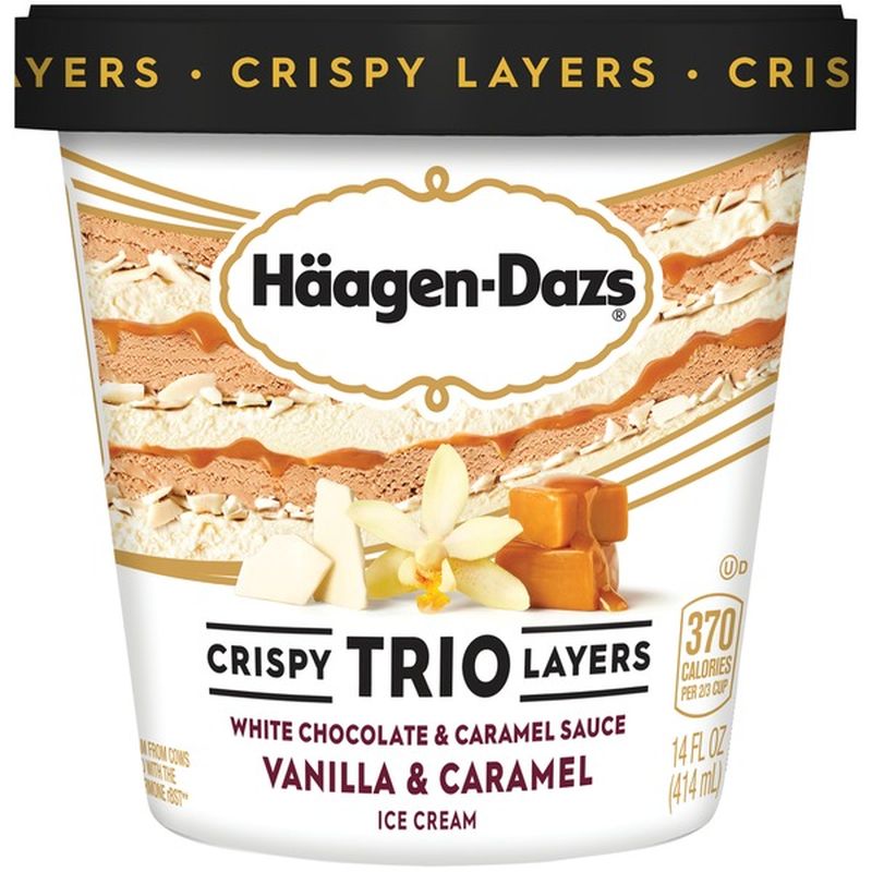 Haagen-Dazs Crispy Trio Layers Vanilla & Caramel Ice Cream (14 fl oz