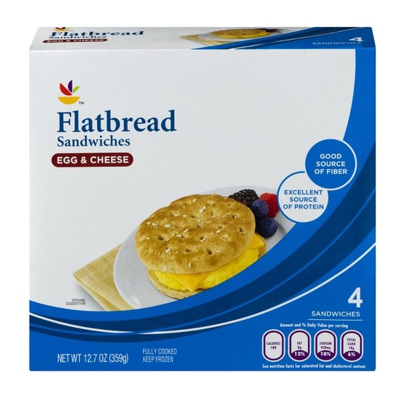 SB Flatbread Sandwiches Egg & Cheese 4 CT (12.7 oz) Instacart