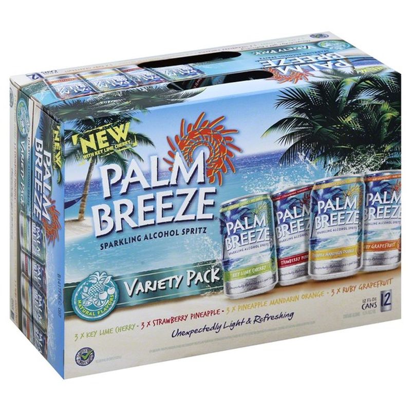 Palm Breeze Alcohol Spritz, Sparkling, Variety Pack (12 fl oz) Instacart