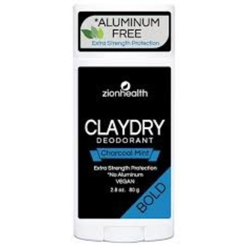 Zion Health Clay Dry Bold Charcoal Mint Deodorant (2.5 oz) Instacart