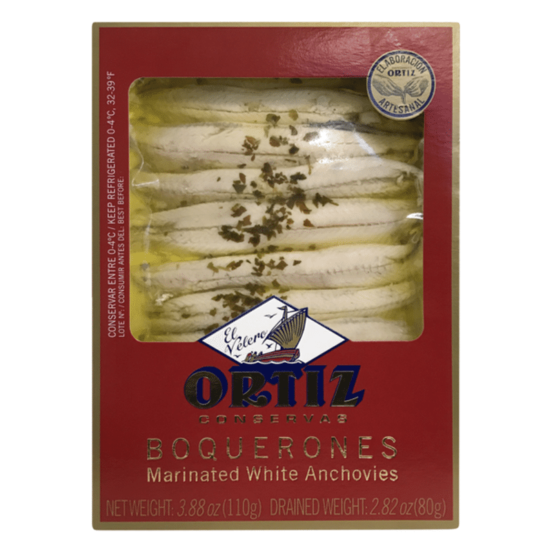 Ortiz Marinated White Anchovies (3.88 oz) Instacart