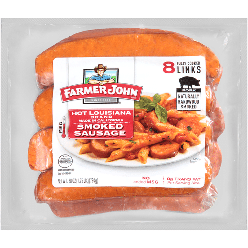 Farmer John Hot Louisiana Brand Smoked Sausage (28 oz) Instacart