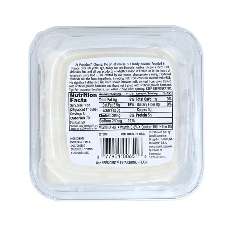 President Feta Chunk Plain (8 oz) from Kroger Instacart
