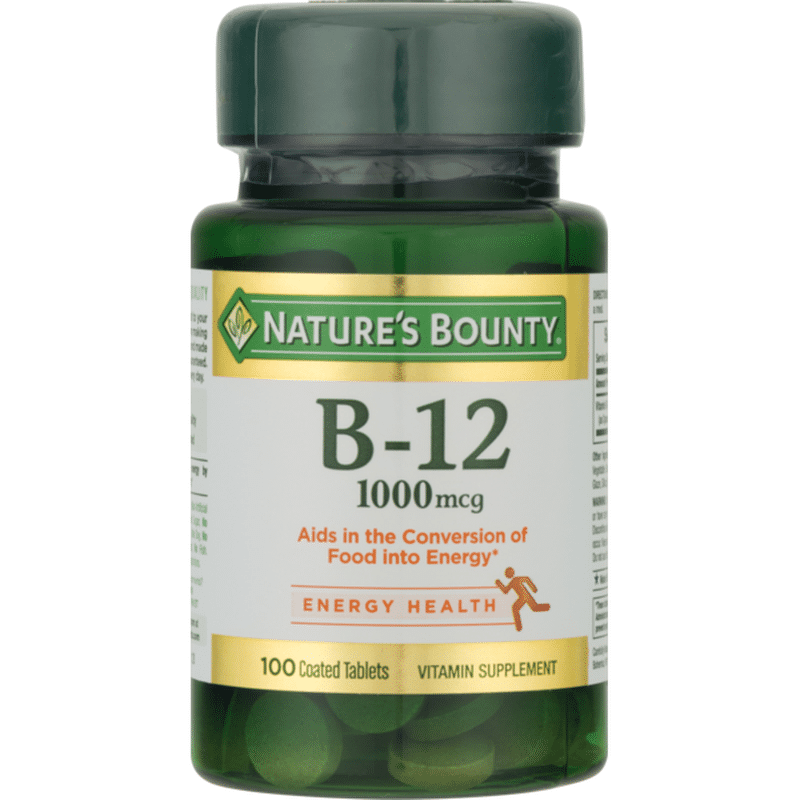 Natures Bounty Vitamin B 12 1000 Mcg 100 Ct Instacart 1409