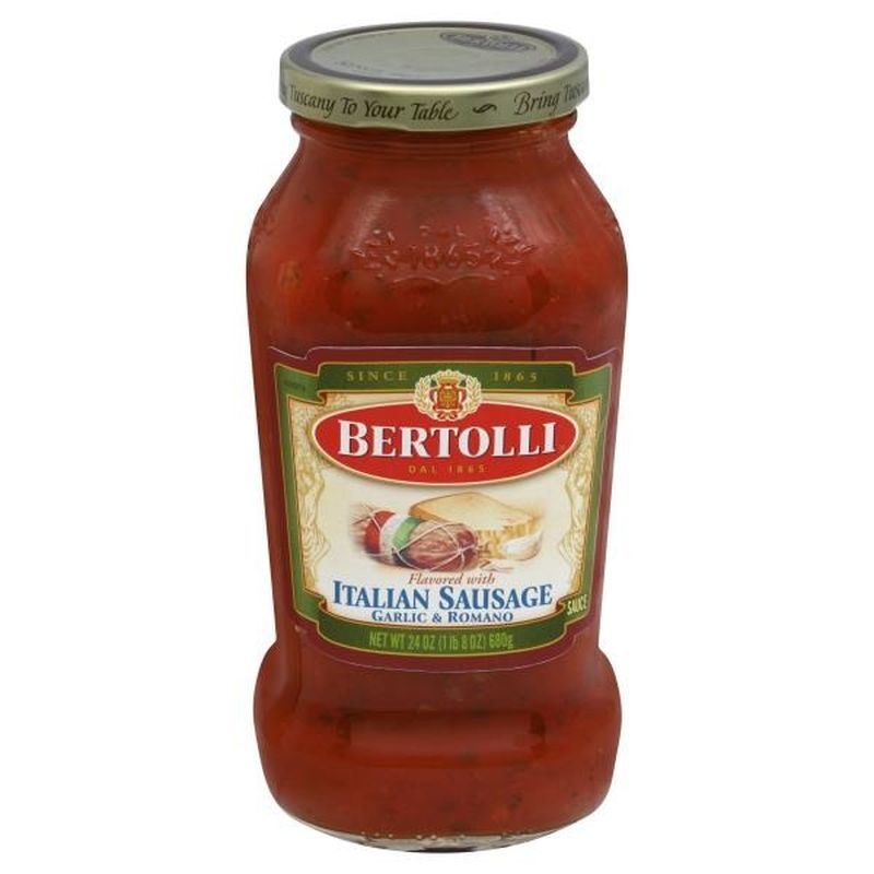 Bertolli Italian Sausage Garlic & Romano Sauce (24 oz) Instacart