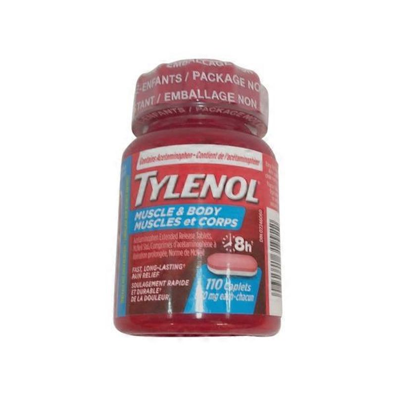 Tylenol Muscle Aches & Body Pain Relief Caplets (110 ct) Instacart