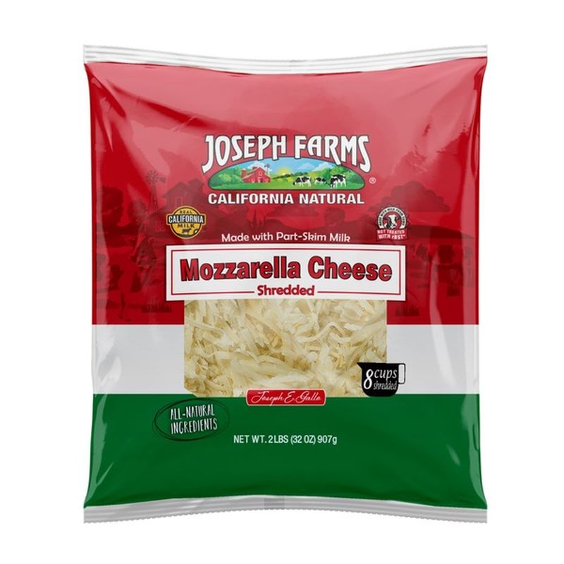 Joseph Farms Shredded Mozzarella Cheese (32 oz) - Instacart