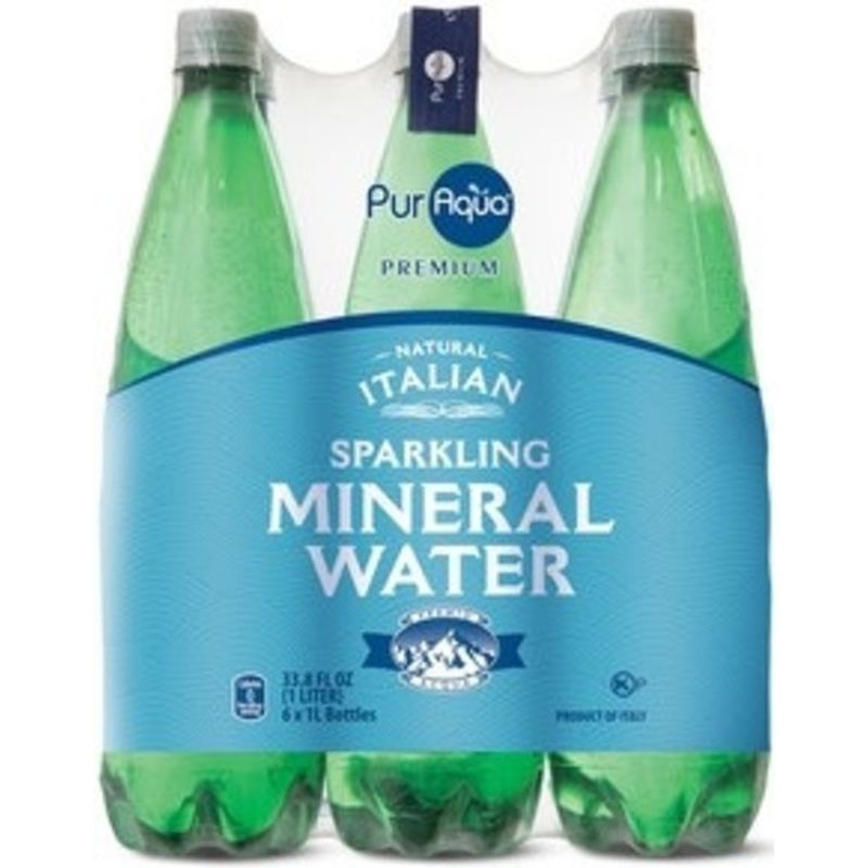 PurAqua Natural Italian Sparkling Mineral Water (33.8 fl oz) from ALDI Instacart