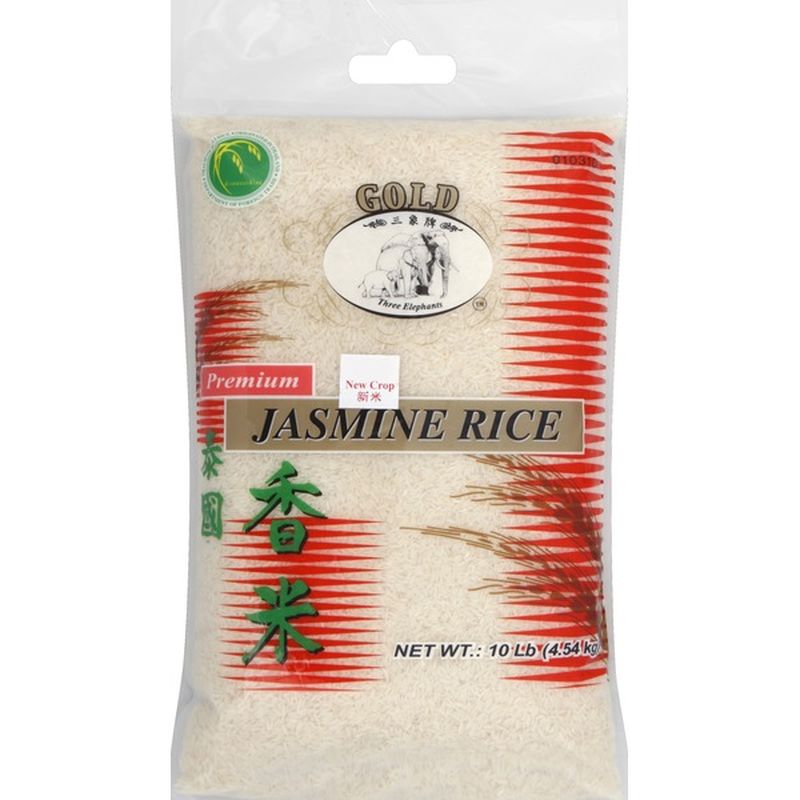 Three Elephants Rice, Jasmine, Premium (10 lb) Instacart