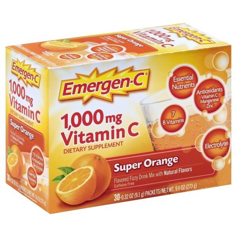 EmergenC Super Orange Vitamin C Dietary Supplement Drink Mix (9.6 oz