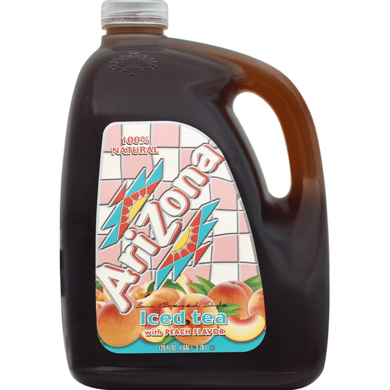 Arizona Iced Tea, with Peach Flavor, Sun Brewed Style (128 oz) - Instacart