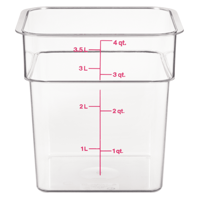 Cambro Case Of Cambro 4 Quart Clear Square Container