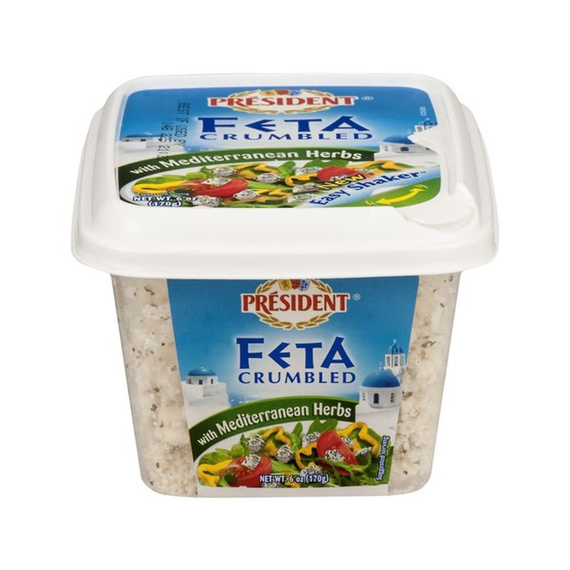 President Feta Crumbles with Mediterranean Herbs (6 oz) from Kroger